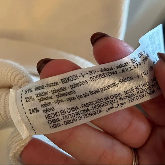 Zara midi ribbed cream knit dress - Picture 9 of 9